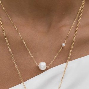 Double Pearl Necklace - Kate and Mari